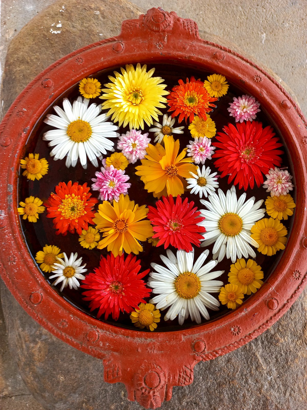 The daily flower arrangement at the Bodhi Zendo